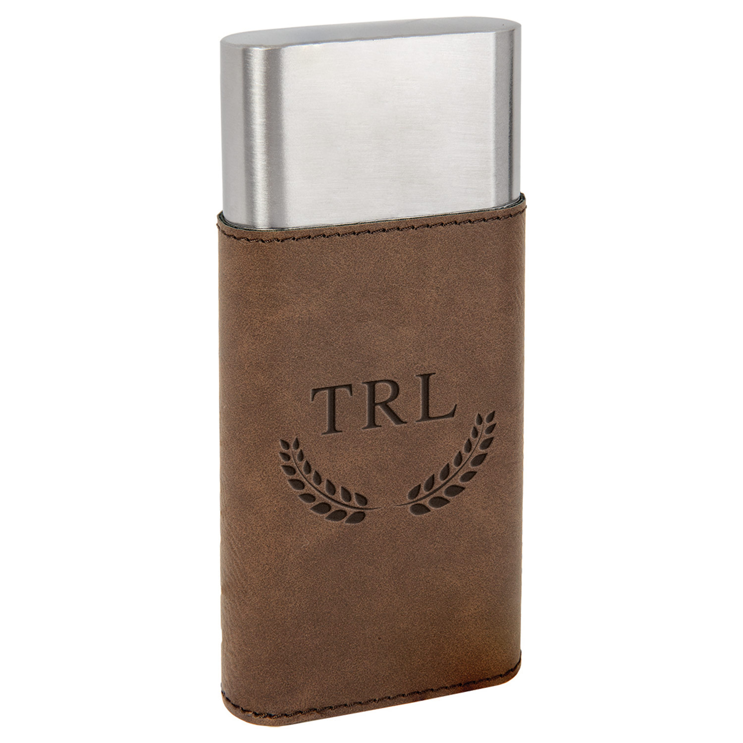 Cigar Case with Initial and Leaf Design - Laser Ninja